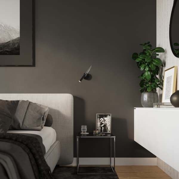 Sollux Lighting Seinävalaisin AXIL musta, 52x52x8cm