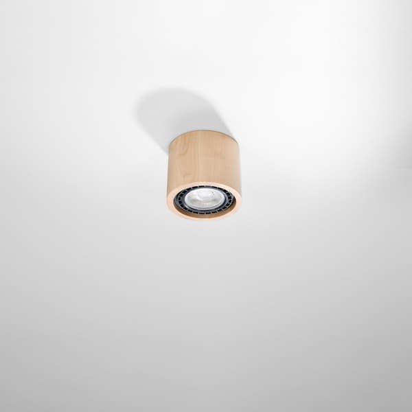 Sollux Lighting Plafond BASIC 1 luonnonpuu, 10x14x14cm
