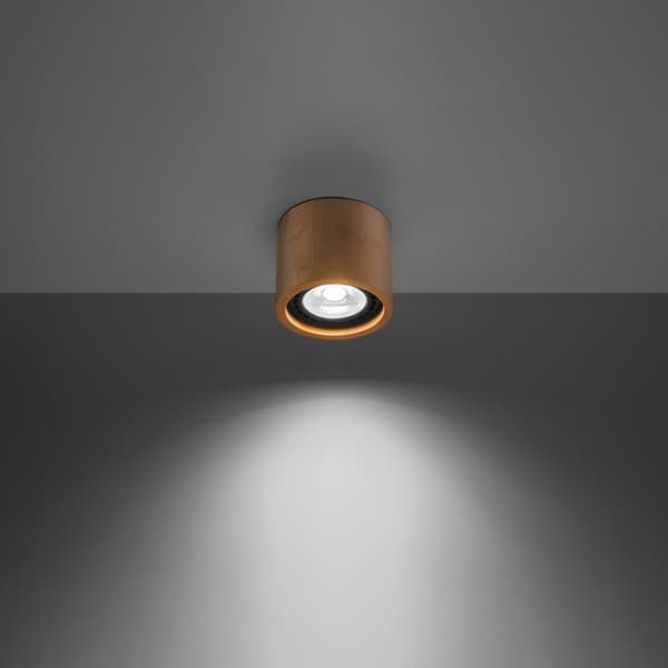 Sollux Lighting Plafond BASIC 1 luonnonpuu, 10x14x14cm