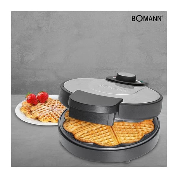 Vaffeljern - BOMANN - WA 1365 CB - Rustfrit stål - Non-stick belægning - Store bageplader