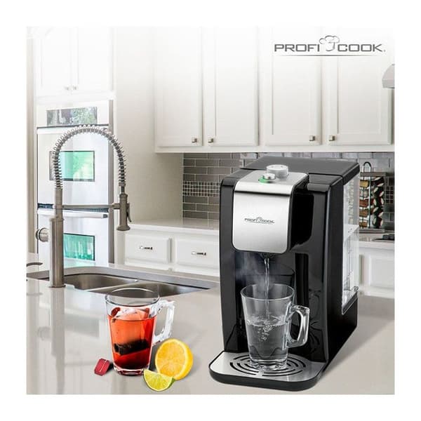 Varmedrikdispenser - PROFICOOK - PC-HWS 1168 - Rustfrit stål - Sort - Trådløs