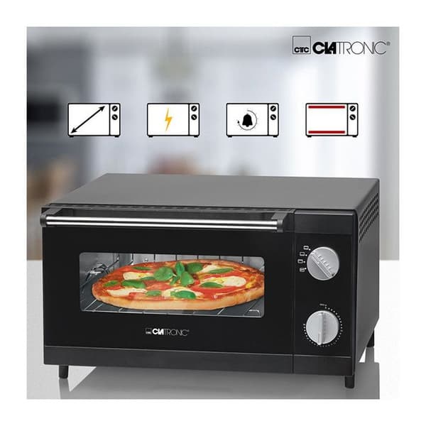 Mini pizzaovn 12L Clatronic MPO 3520 Sort