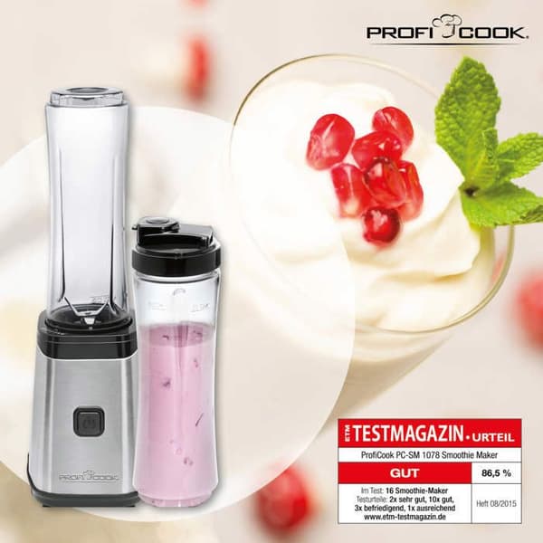 Smoothie Maker - PROFICOOK - PC-SM 1078 - 250 Watt - Grå - Mix & Go