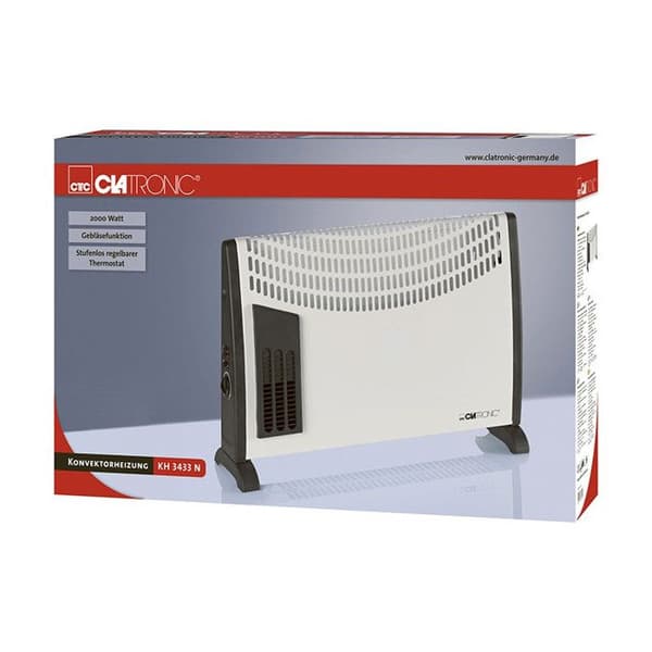 Elradiator - Clatronic - KH 3433N - 2000 W - 3 varmeindstillinger - Blæsefunktion
