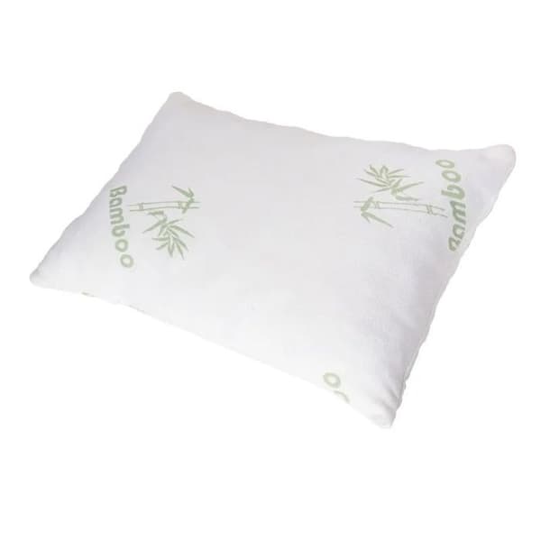 Kudde - KVALITETSSÖMN - BPG5070 - 50×70 cm - Vit - Överdrag med bambumönster