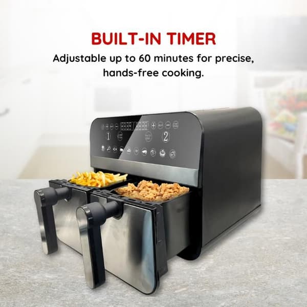 Luftfriture - COMFY NEST - CNAFD45NS - 2400W - Rustfrit Stål - 9L