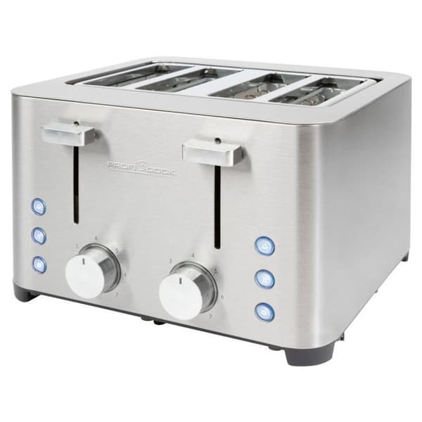 Brødrister 4 skiver i rustfrit stål Proficook PC-TA1252