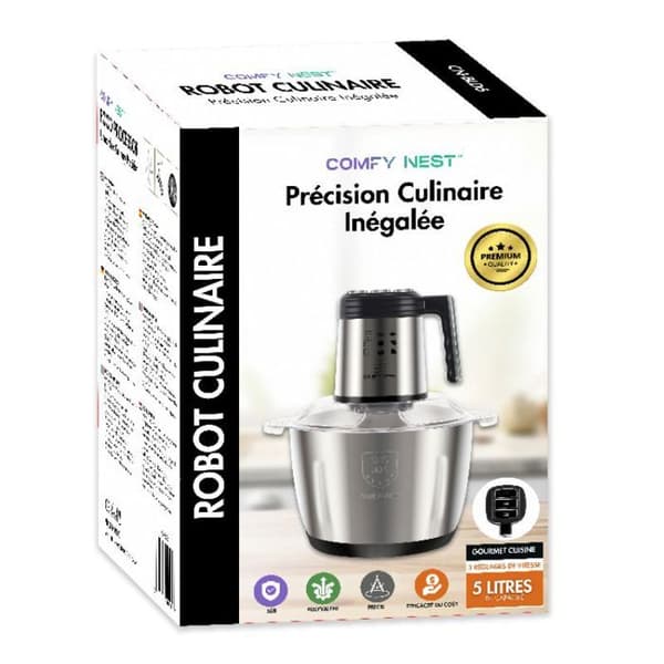 Multifunktionel køkkenrobot - COMFY NEST - CNBLD5 - 1000 W - 5 L - Grå