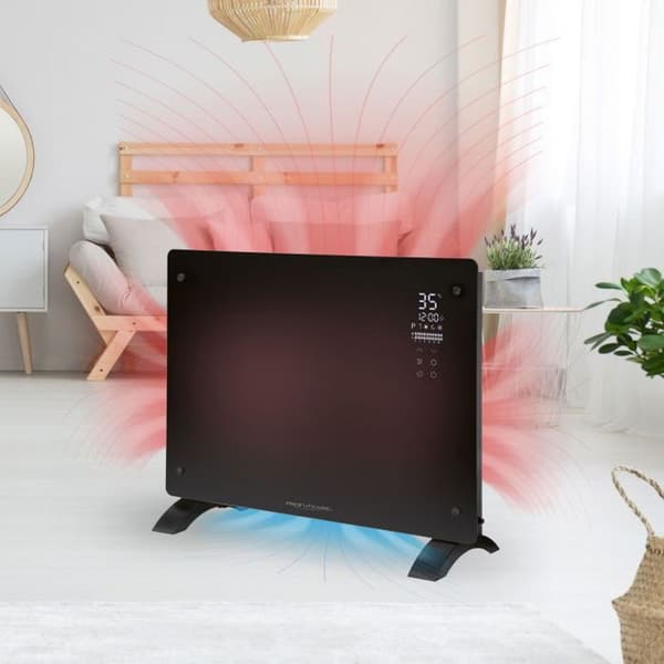 Glas konvektor 1500W Sort Proficare PC-GKH3118-Sort