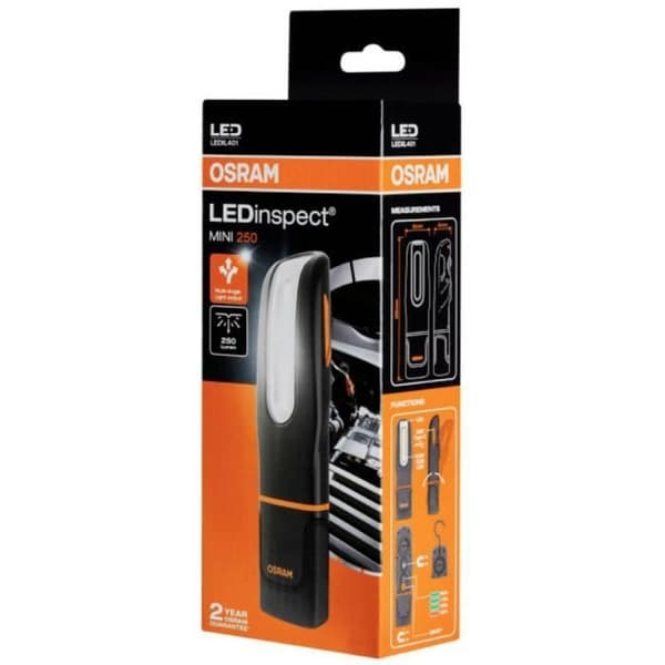 Arbejdslampe - Osram - Auto LEDinspect MINI250 - 3 tilstande - Trådløs - Sort - LED