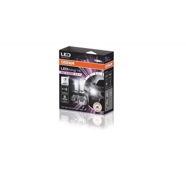 2 LED-driven HL-billampor - Osram - LED - Intense H7/H18