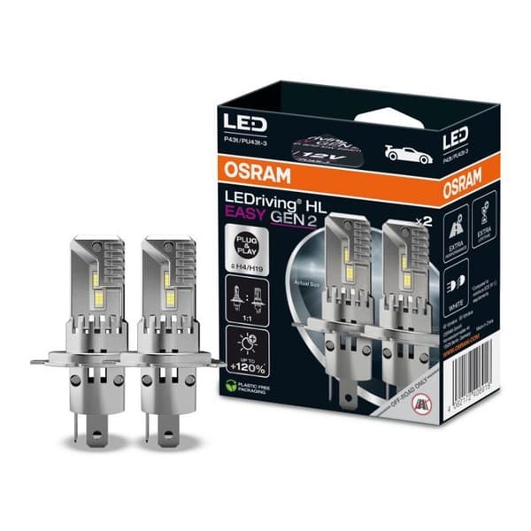 Kit 2 LEDriving HL EASY GEN2 H4/H19 ECO PACKAGING Osram 64193DWESY2-2HB