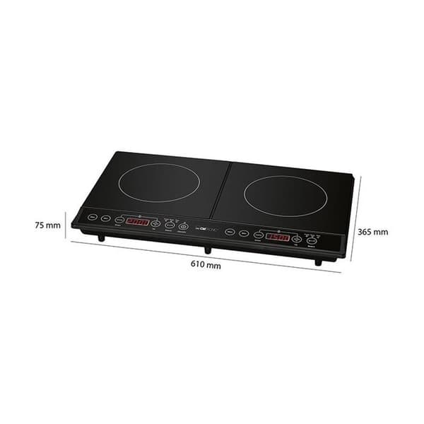 Dobbelt induktionsvarmeplade Clatronic DKI 3609 Sort