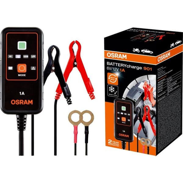 Batteriladdare - OSRAM - 6V/12V - 1A - Universell - Intelligent