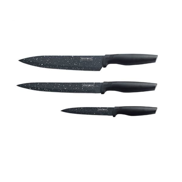 Sæt af 3 knive Sort Royalty Line RLBMB3