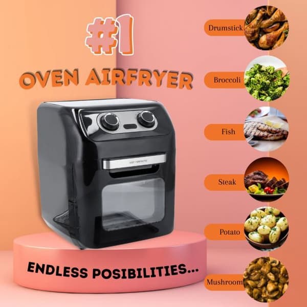 Luftfriture - JUST PERFECTO - XXL 12L - 1800 W - 12 programmer - Rustfrit stål
