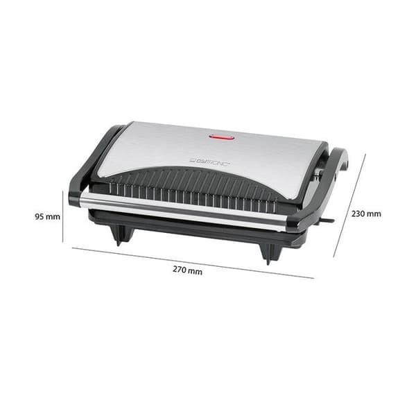 Clatronic MG 3519 kontaktgrill, sort, rustfrit stål