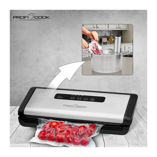 Vakuumforsegler - ProfiCook - PC-VK 1146 - Sort - Rustfrit stål - 120 W