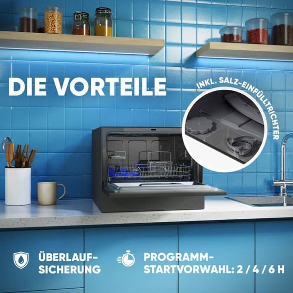Opvaskemaskine Sort Bomann TSG7405-Sort