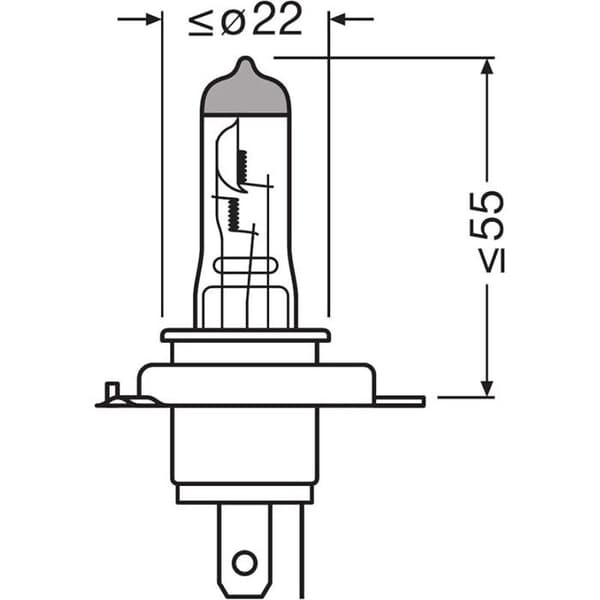 GLÖDA H4 24V 75-70W OSRAM