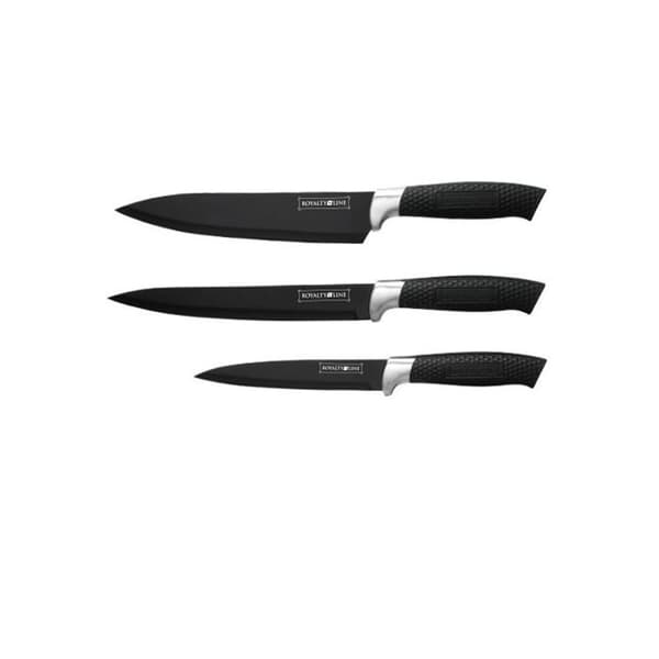 Sæt af 3 knive Sort Royalty Line RLBW3B
