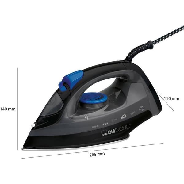 Dampfjernbørste med 7 funktioner 1800W Clatronic DB 3703 Sort/blå