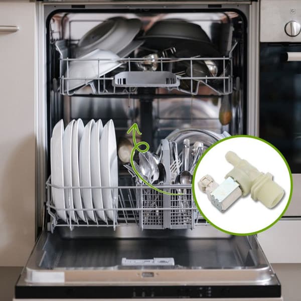 1-vägs magnetventil för Whirlpool diskmaskiner