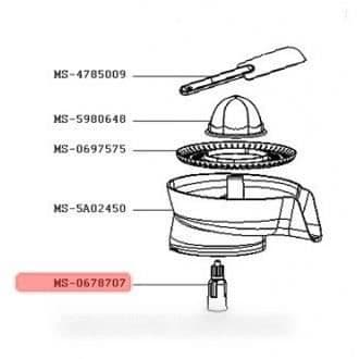 Överföringsaxel - Moulinex - MS-0678707 - För multifunktionsrobotar