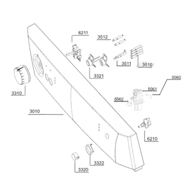 Original kontrollpanel Diskmaskin 1714061300 BEKO