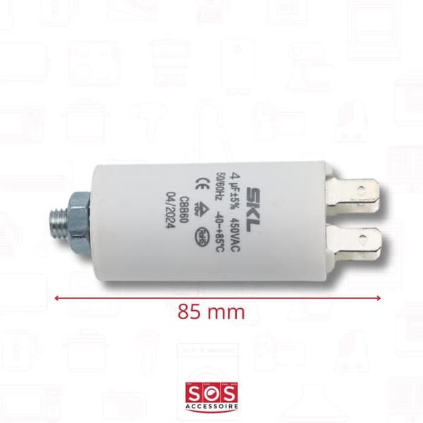 Whirlpool torkkondensator 4µF