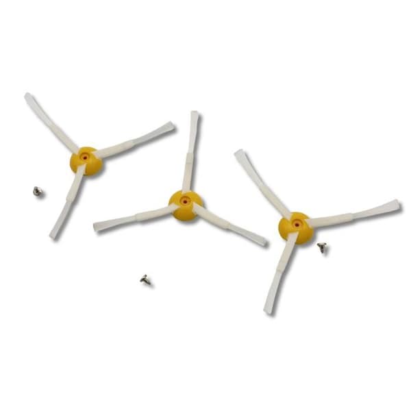Sido borste 3 armar - IROBOT - Pack om 4 - Vit