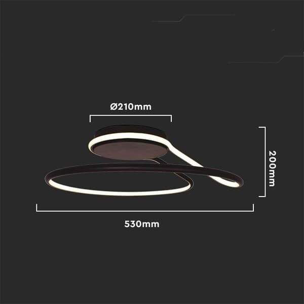 LED loftlampe sort V-TAC VT-7762-6923