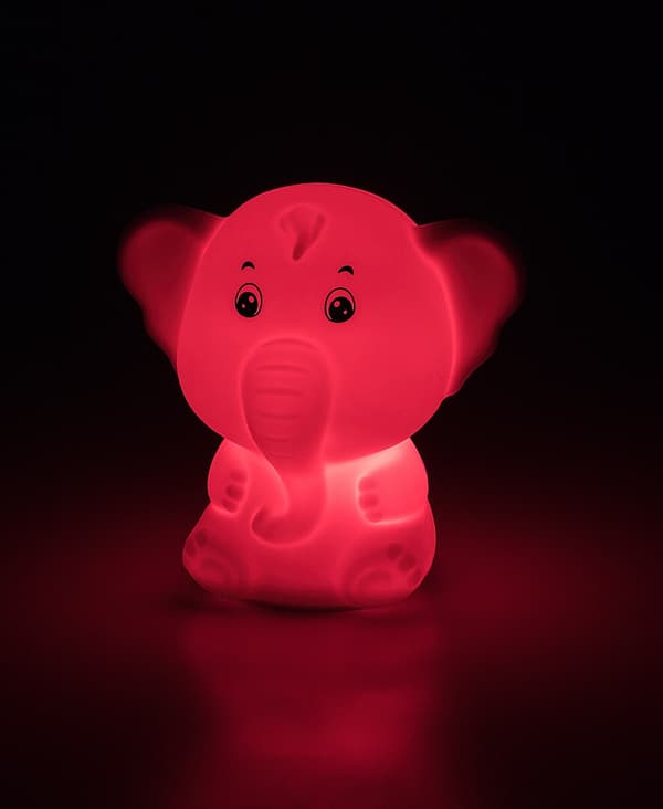 Bärbar barnlampa vit elefant LED 0.05W Lightimals Rabalux