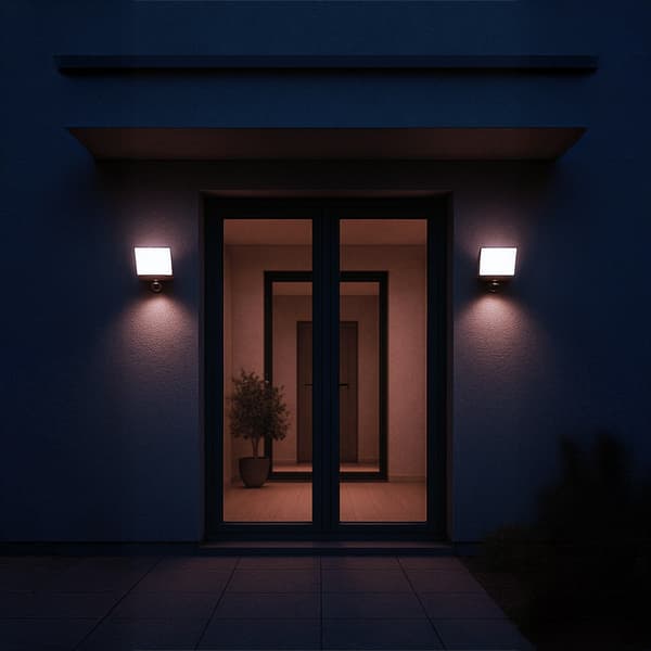 LED-projektør 30W neutral farve 2000lm PIR bevægelsessensor sort IP54 DAVOS Milagro