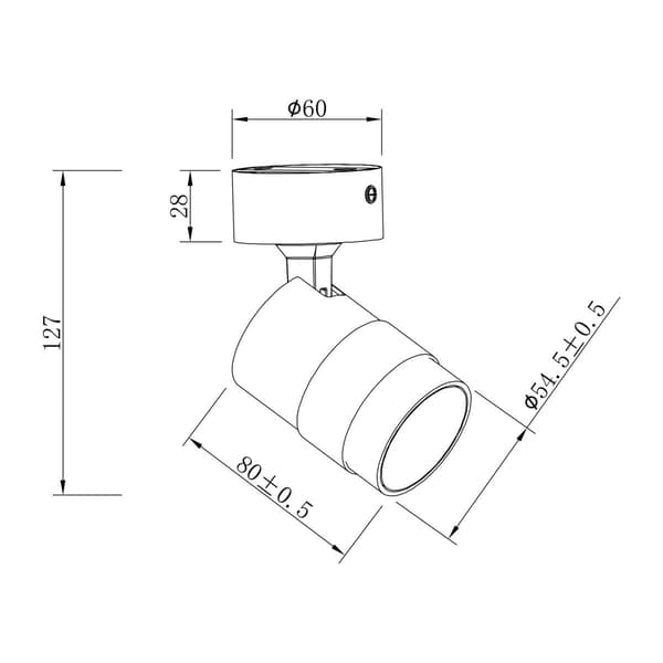 Spot Anillo 1xGU10 sort LP-770/1W BK Light Prestige