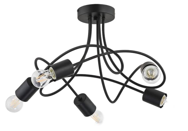 Lysekrone Alfa TARGO BLACK 5x60W 24075