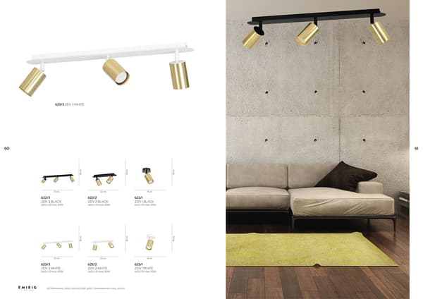 LOFTLAMPE Emibig 2xGU10 30W ZEN 2 SORT 622/2