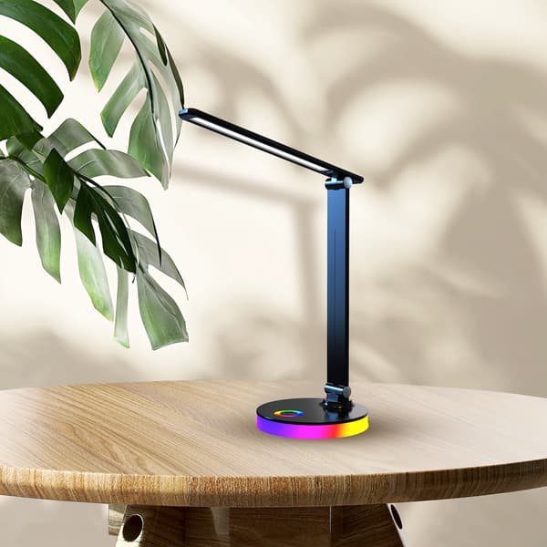 Bordlampe moderne sort touchpanel RGB variabel farve LED 5W BRUNO Milagro