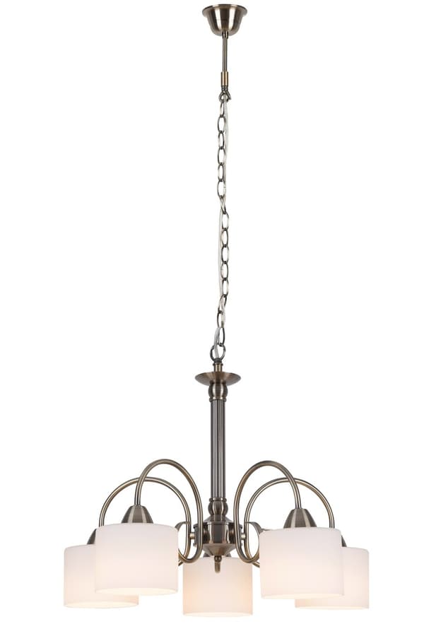 Klassisk lysekrone E27 5x60W antik messing farve 7276 Edith Rabalux