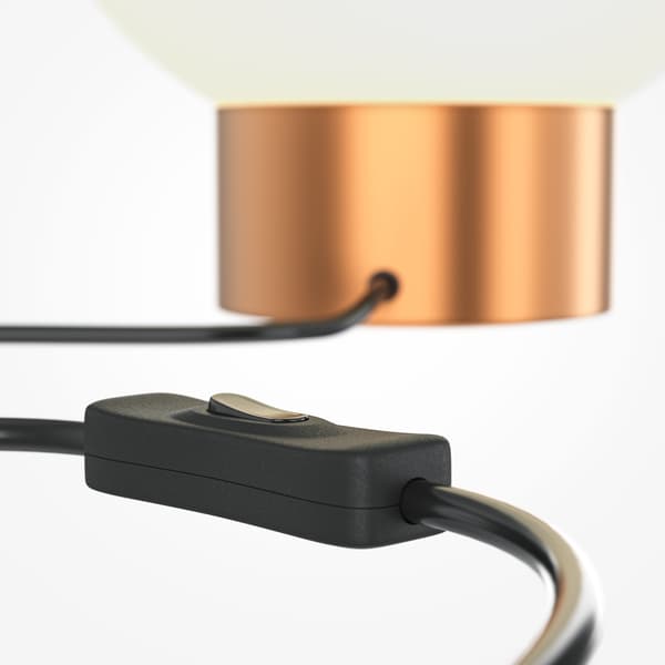 Bordlampe glaskugle med guldbeslag Basic form 1xE14 40W Maytoni