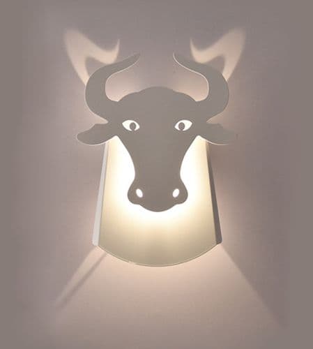 Abigali Bull LED-seinävalaisin, valkoinen