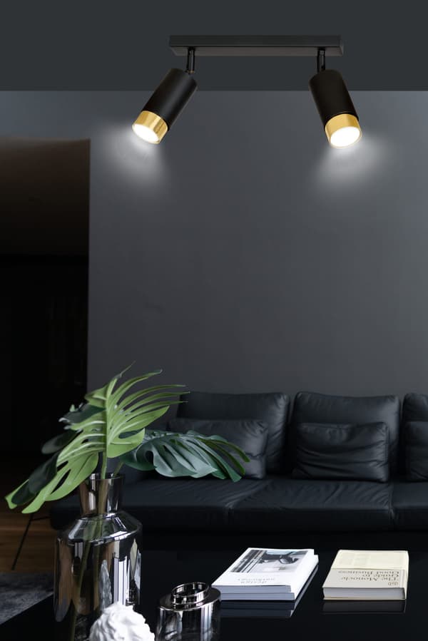 LOFTLAMPE Emibig 2xGU10 30W HIRO 2 BL/GOLD 965/2