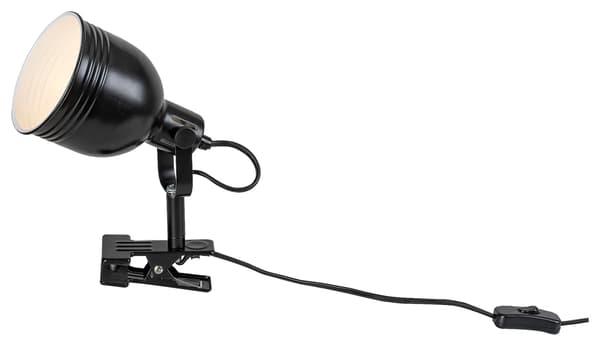 Industriel sort E14 Flint 3092 Rabalux clip-on sengelampe