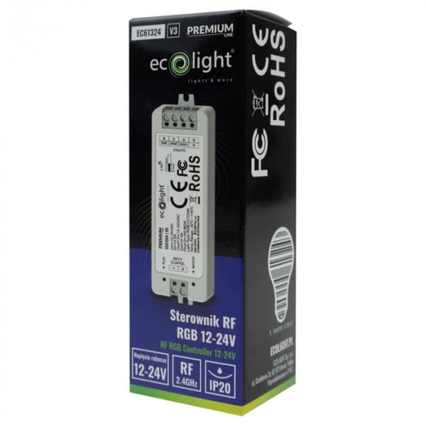 LED-strip controller V3 RF RGB 12A 12-24V Ecolight