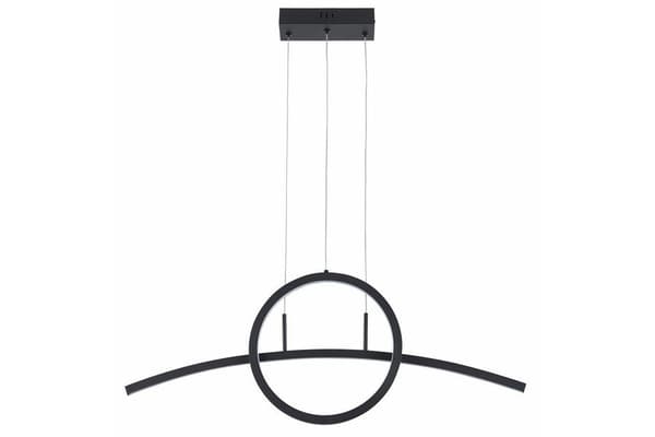 Moderne sort pendellampe Ring og Evora LED-skinne 32W REA339801-30 Reality
