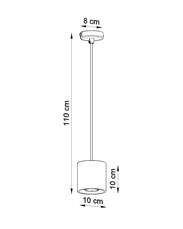 Riippuvalaisin ORBIS 1 Harmaa Sollux Lighting SL.0052