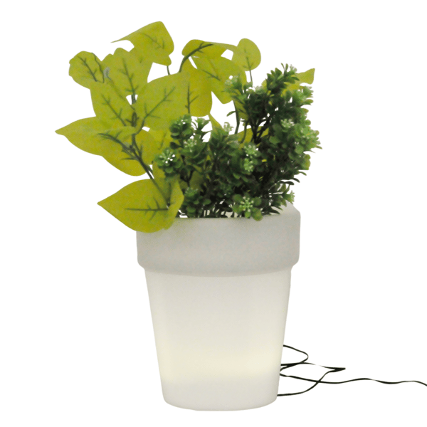 LED solcellelampe POT hvid POT 315601 Polux