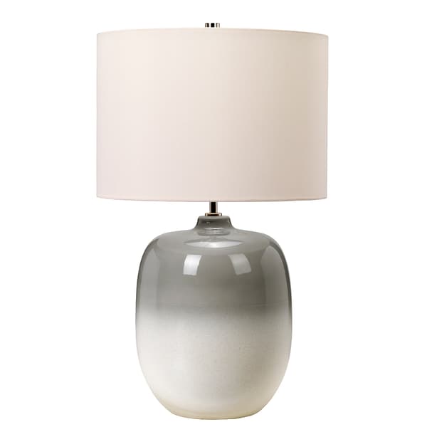 Bordlampe keramik grå hvid Chalk Farm E27 60W Elstead