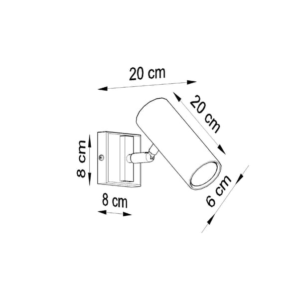 Væglampe KURSO Sort Pure Lume PU.0498