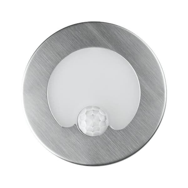 LED-trappbelysning 1.2W med rörelsesensor rund silver DPM